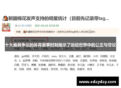 十大最具争议的体育赛事时刻揭示了运动世界中的公正与非议